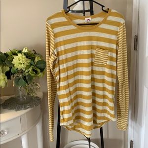 Mustard striped long sleeve